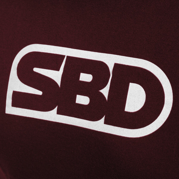SBD T-Shirt - Burgundy With White (Phoenix Range)