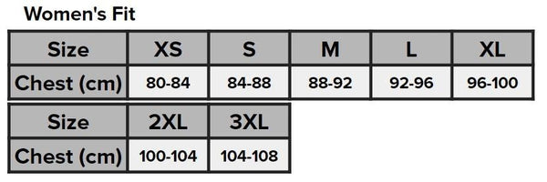 SBD Singapore SBD Crop Top (Resolve Range) Sizing Guide