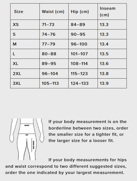 SBD Singapore SBD Training Shorts Women's Sizing Guide
