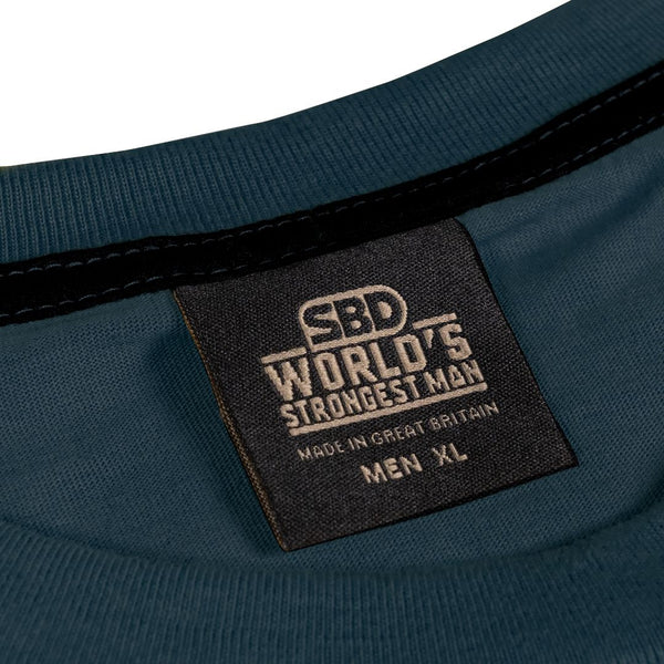 SBD Singapore 2025 World’s Strongest Man T-Shirt Navy Tag