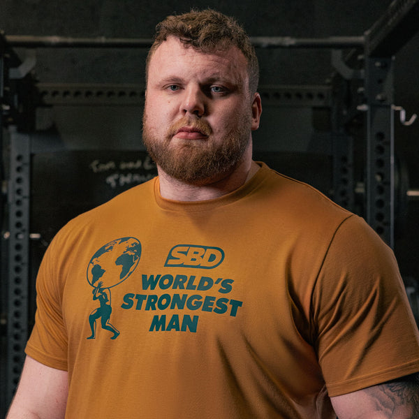 SBD Singapore 2025 World’s Strongest Man T-Shirt Rust Pose
