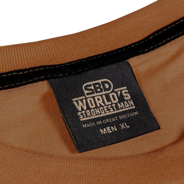 SBD Singapore 2025 World’s Strongest Man T-Shirt Rust Tag