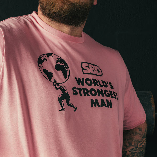 2026 World’s Strongest Man T-Shirt Heats Peony